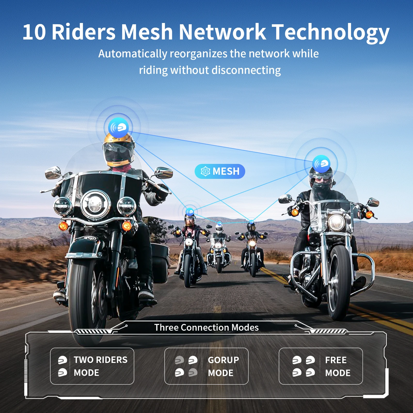 Fodsports FX7 Mesh Intercom Bl - Motorcycle Intercom Mesh 2000M avaliação e preço