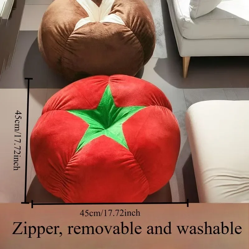 creative mushroom tomato living room sofa cushion room floor decoration ornament bed bay window throw pillow chair