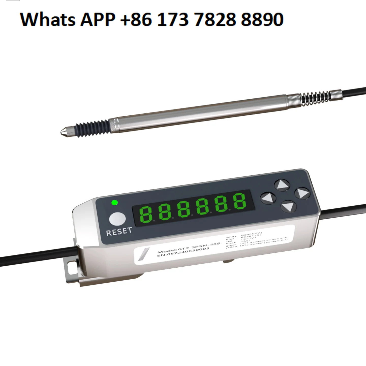 

High Precision Inductor Pen Contact Displacement Distance Sensor GT2-SPL10 Micrometer Analog RS485