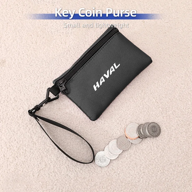 Car Key Coin Purse Wrist Coin Purse Money Bag Pocket Organizer For Haval H6 Dargo M6 H9 H6S F7 F7X Jolion X DOG XY H2 H3 H5 H7