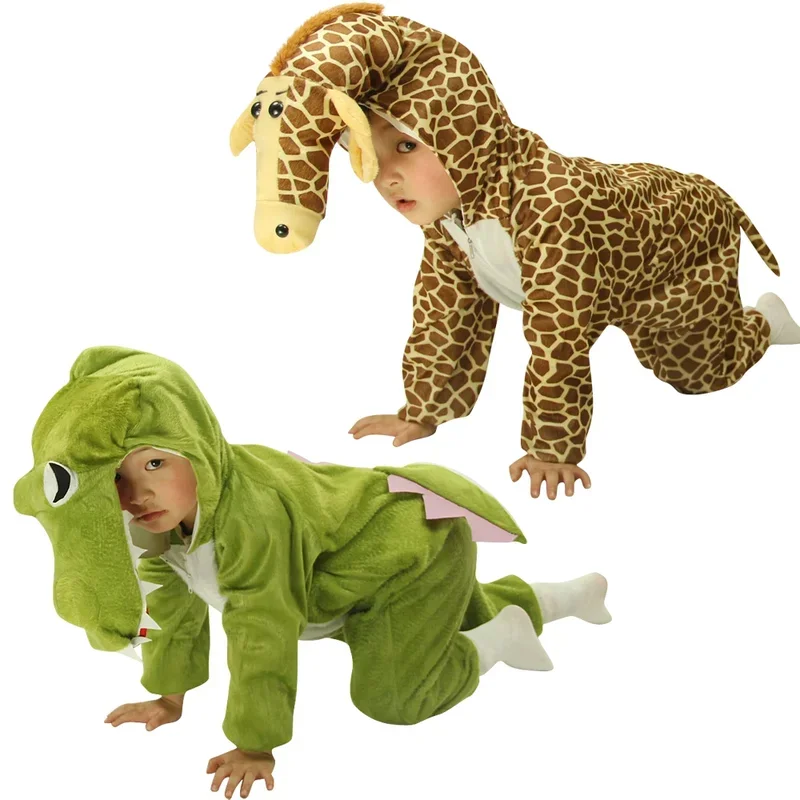 SN55Cute Children Clothes Animal Hooded Monkey Frog Dinosaur Elephant Decoration Props Party Supplies Cosplay@54WE