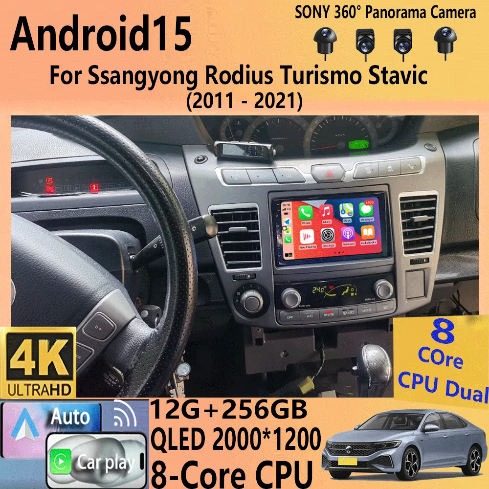 

Android 15 For Ssangyong Rodius Turismo Stavic 2013+ Radio Carplay Car Multimedia Player Intelligent System Auto Navigation GPS