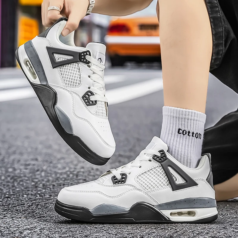 

Outdoor Basketball Training Shoes Unisex Trend Color Matching Lightweight Cushioning Anti Slip Durable Daily Workout Athletic