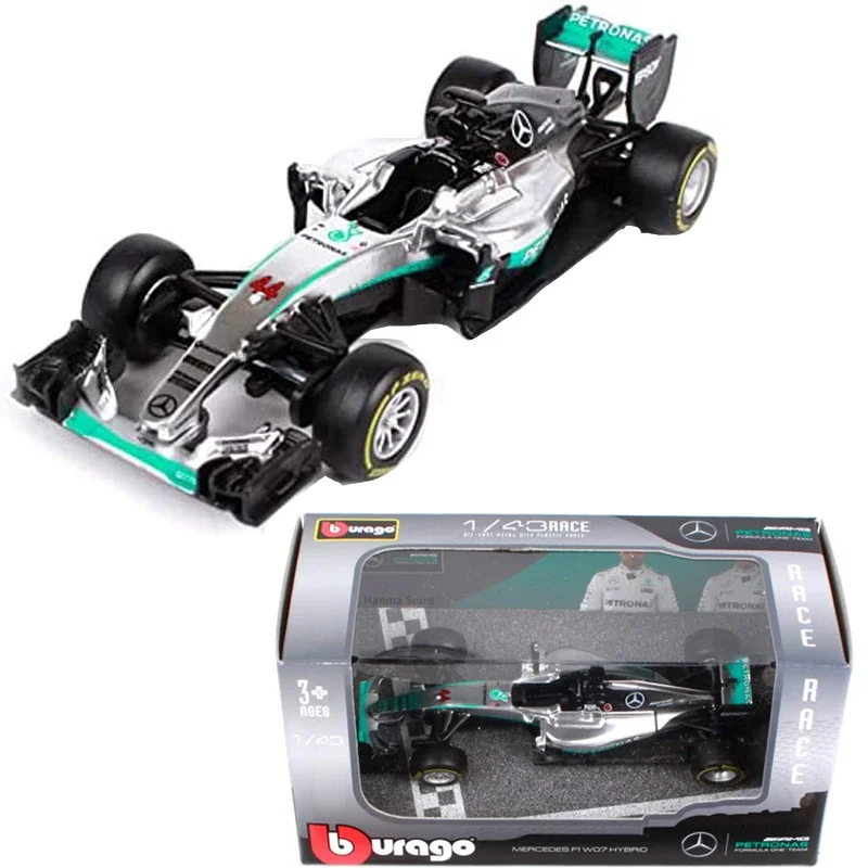 Bburago 1:43 F1 Mercedes-AMG W13 #44 #63 W14-44/77 W10-44/77 W07-44/6 Alloy Toy Car Model Formula Die Cast Models