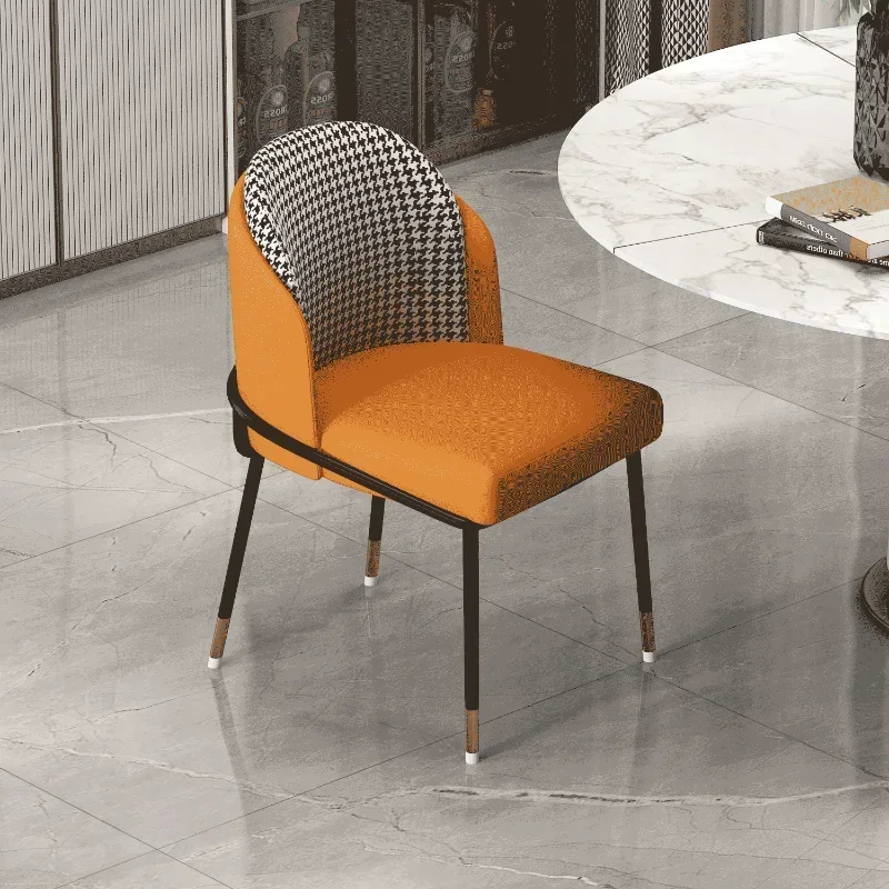 Shower Dining Room Chair Modern Armchairs Kitchen Furniture Office Minimalist Chairs Metal Design Home Krzeslo Soft DC-449 image 2