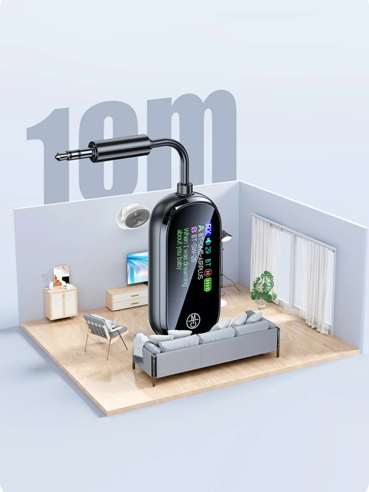 Bluetooth 5.4 transmetteur récepteur Audio 3.5MM AUX Hifi stéréo musique adaptateur sans fil avec micro pour voiture avion TV PC casque