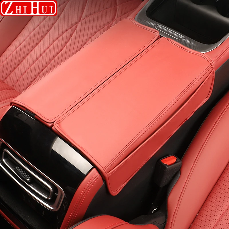 

For Chery EXEED RX 2023 2024 Car Styling Armrest Anti-dirty Pad Cover Sticker PU Leather Cover Modificated Auto Accessories