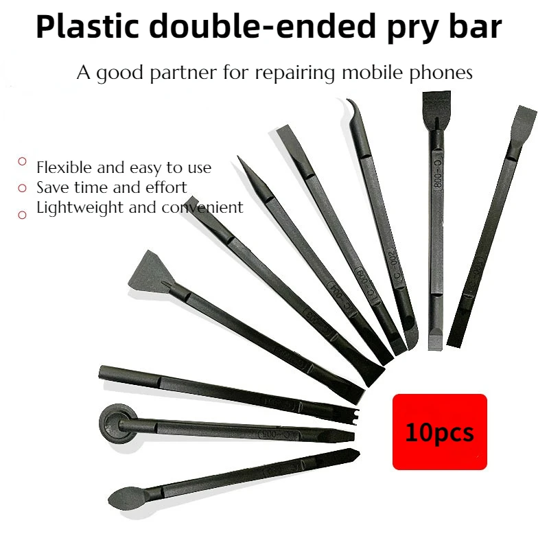 10PCS Phone Repair Tools Kit Disassembly Spudger Plastic Disassemble Crowbar Pry Opening Hand Tools Set for Mobile Phone Repair
