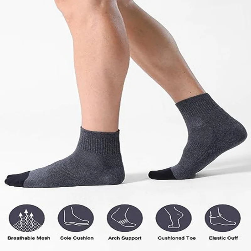 6 Pairs Men\'s Socks Outdoor Sports Leisure Black White Breathable comfortable Short Socks Man High Quality Plus size New EU39-46