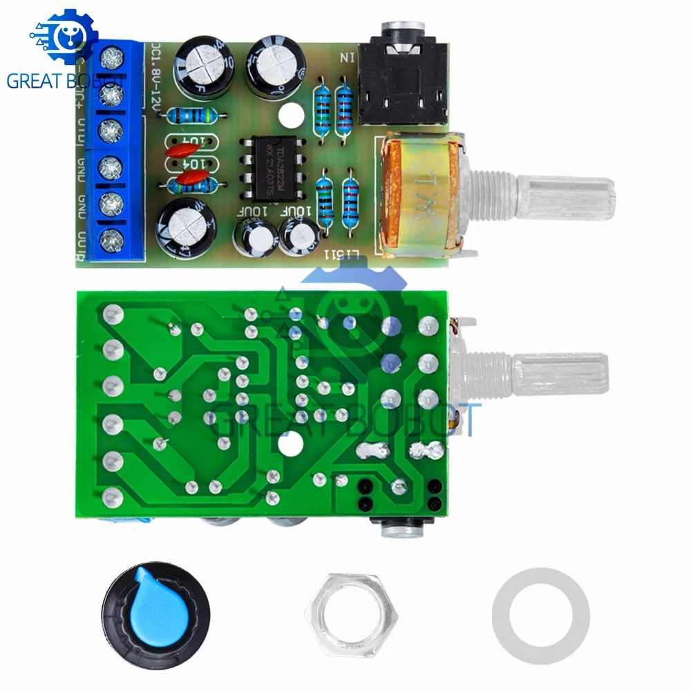 BS 1 قطعة TDA2822M 2.0 ستيريو مضخم الصوت مجلس ثنائي القناة أمبير AUX مكبر للصوت لوحة تركيبية تيار مستمر 1.8-12 فولت الصوت مجلس