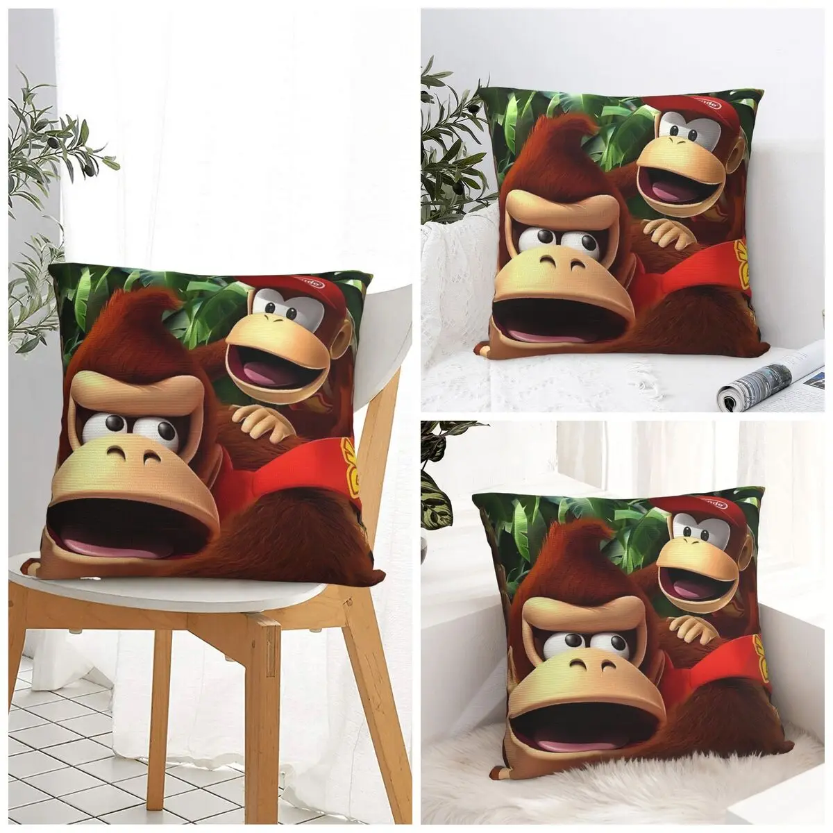 

Pillow Cover Donkeyed Kongs Bananzaed Pattern Cushion Cover Cute Funny Pillow Case For Wedding Party Home Decor Pillowcases