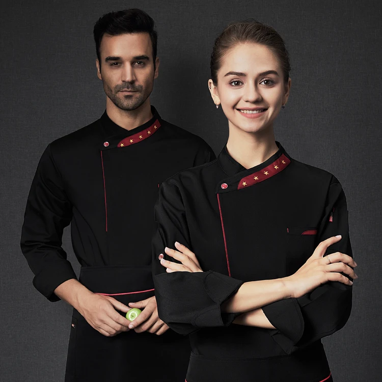 Giacca da cuoco uomo donna ristorante cameriere uniforme cucina camicie da cuoco