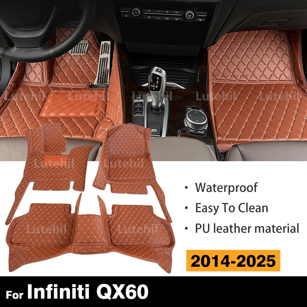 

For Infiniti QX60 5/6/7seat 2014-2025 Custom Car Floor Mats Automobile Carpet Cover Interior Details Accessories Protective 2024