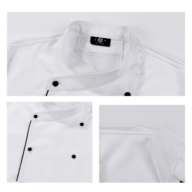 Uniforme de cozinha para Chef Work Clothes, Jaqueta para Grill, Restaurante Cook Clothing, Café Cooking, Beauty Nails Studios