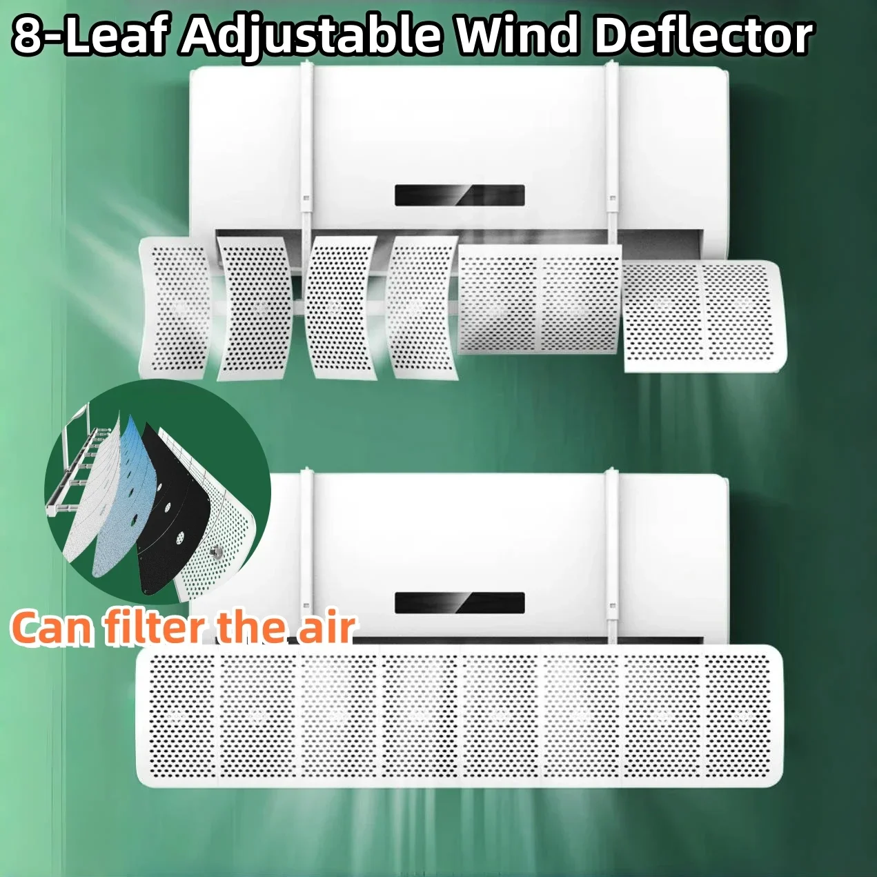 Universal Anti-direct Blow Air Conditioning Windshield Room Air Conditioning Filter Deflector Multi-directional Adjustment