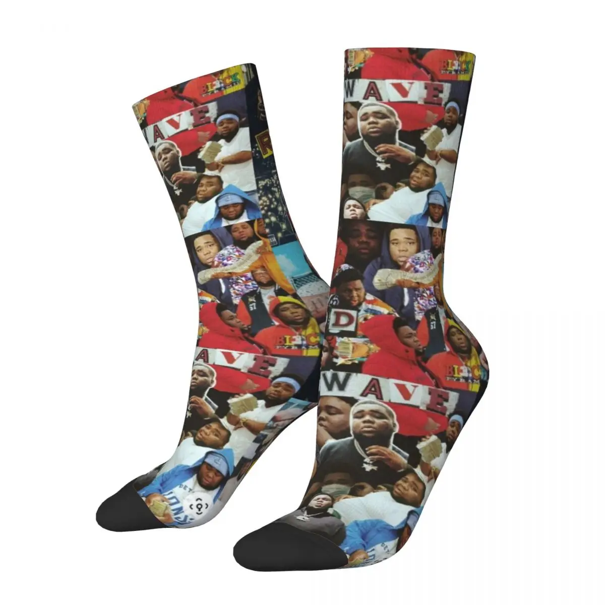 Rod Wave Socks Men Women Funny Happy Pop Singer Socks Harajuku Spring Summer Autumn Winter Middle Tube Socks Gifts