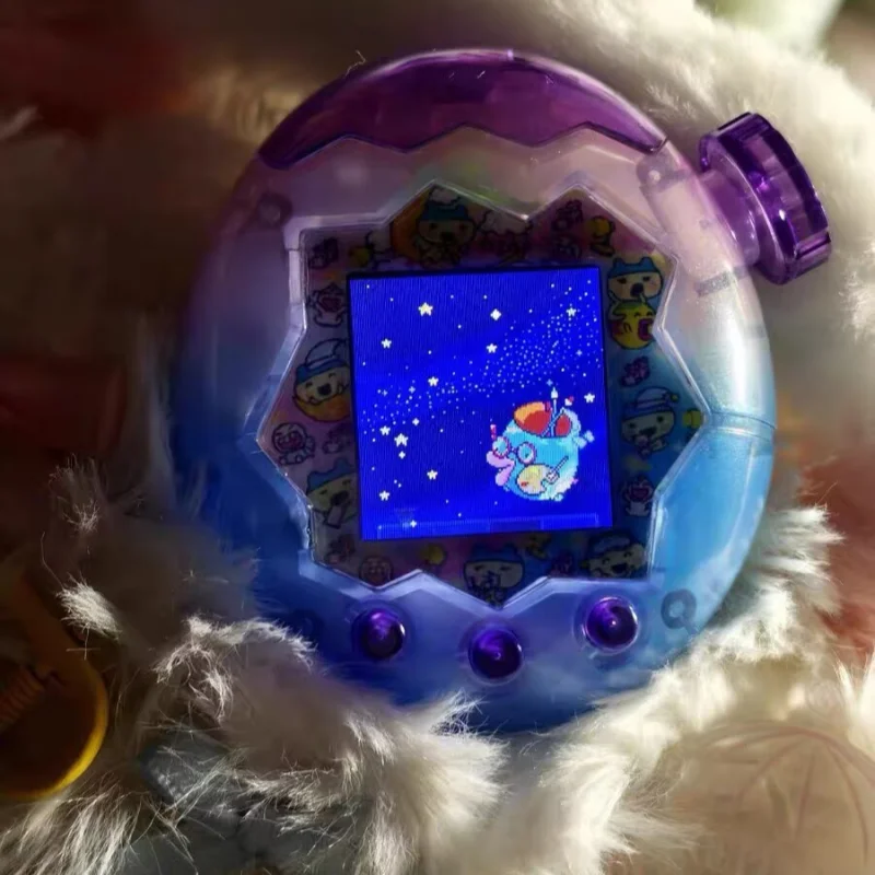 Tamagotchi Happy Garden Transparent Blau Lila Farbverlauf Fertigprodukt Ersatzschale mit Bildschirm ohne Panelpapier