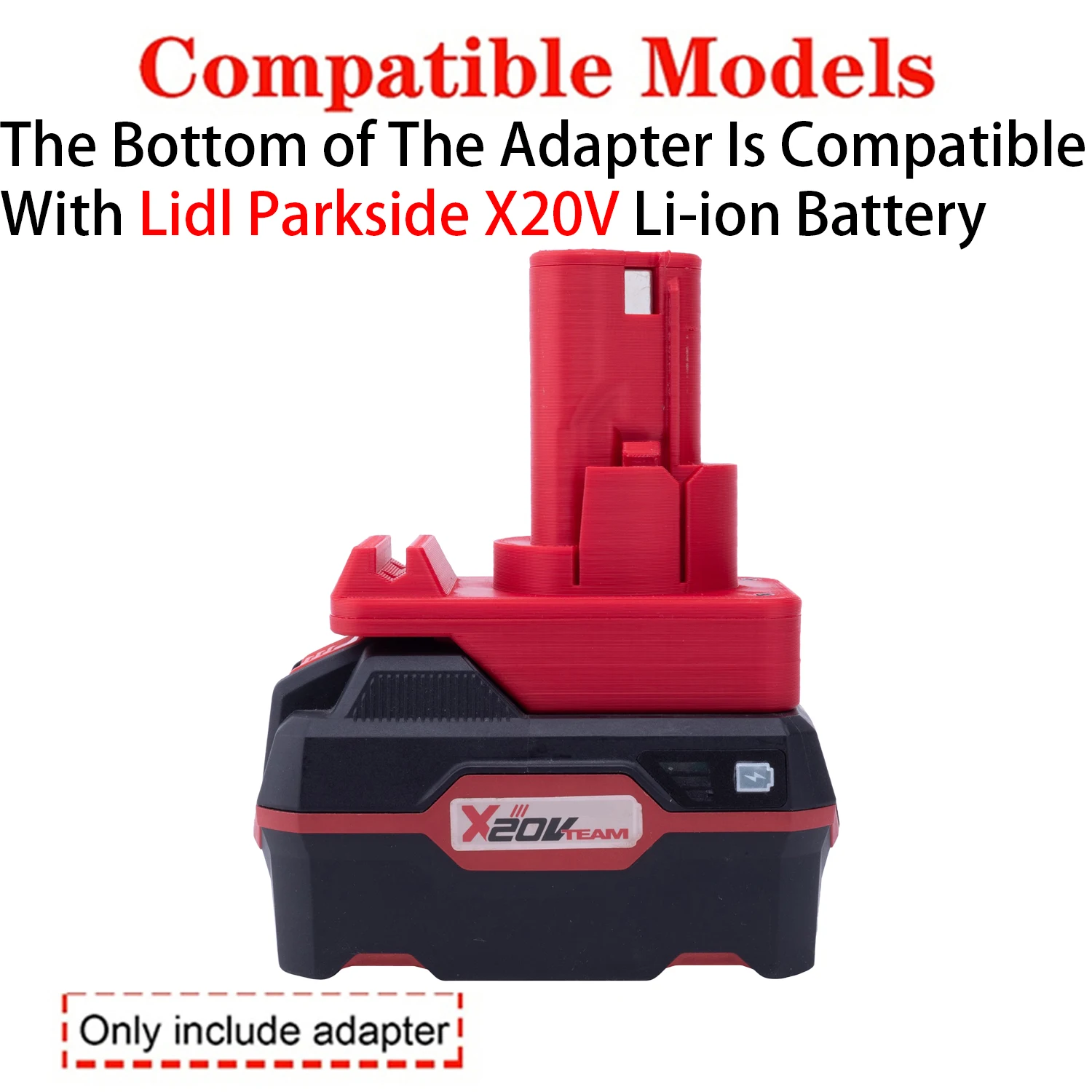 Adapter Converter For Lidl Parkside 12V Li-ion Tool To Lidl Parkside X20V Li-ion Battery Adapter Converter Power Tool Accessory