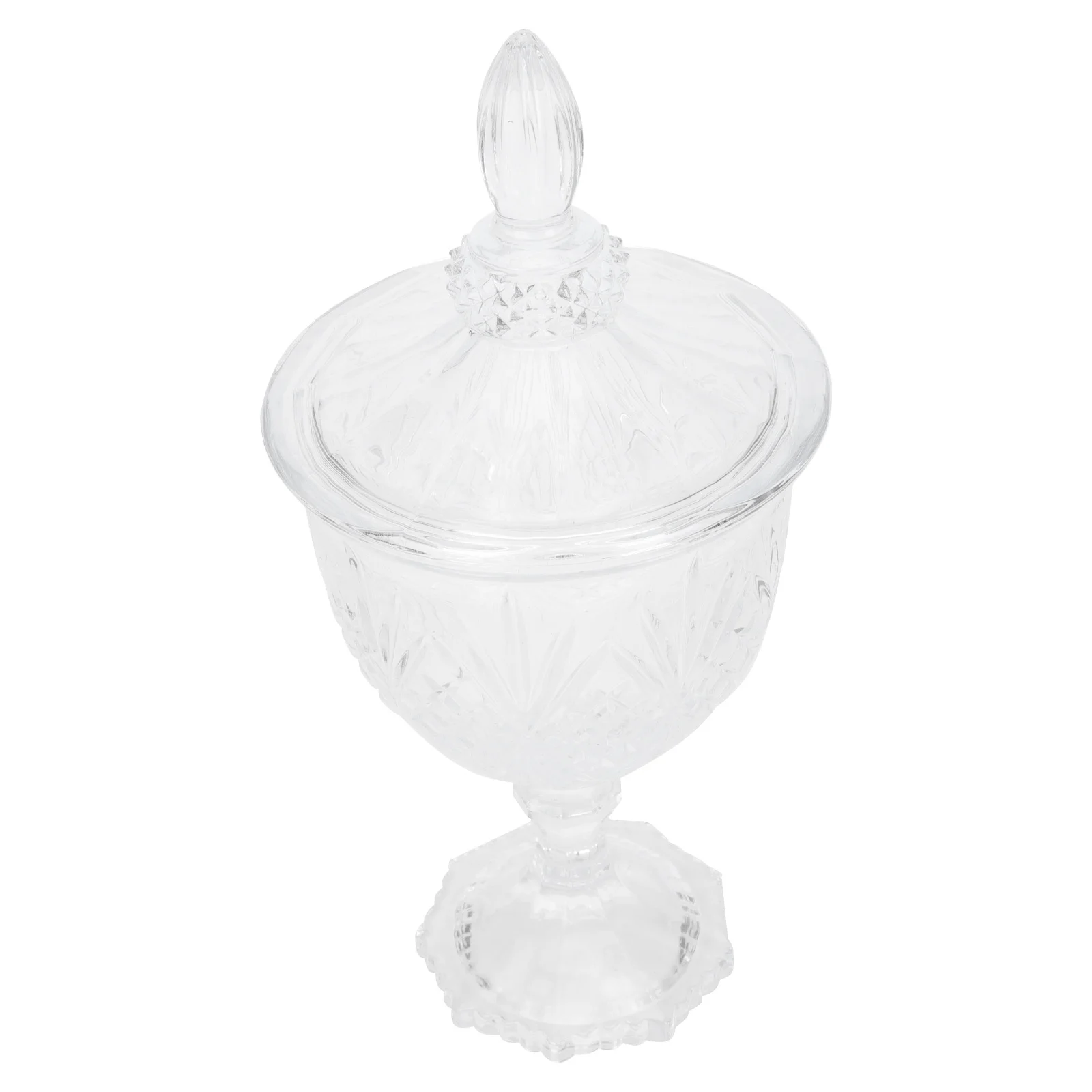 

1Pcs Transparent Glass Candy Jar Sealed Storage Container Household Ornament Party Snack Storage Portable Candy Jar