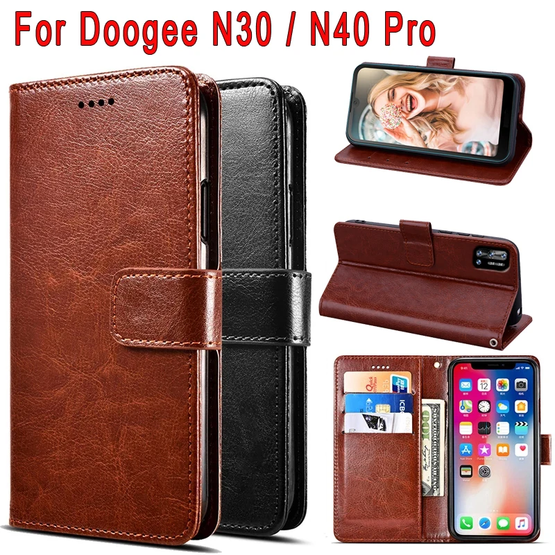 

Case For Doogee N30 N40 Pro Smartphone Leather Wallet Cover For Doogee N 30 40 Pro Book Etui Hoesje Stand Silicone Case