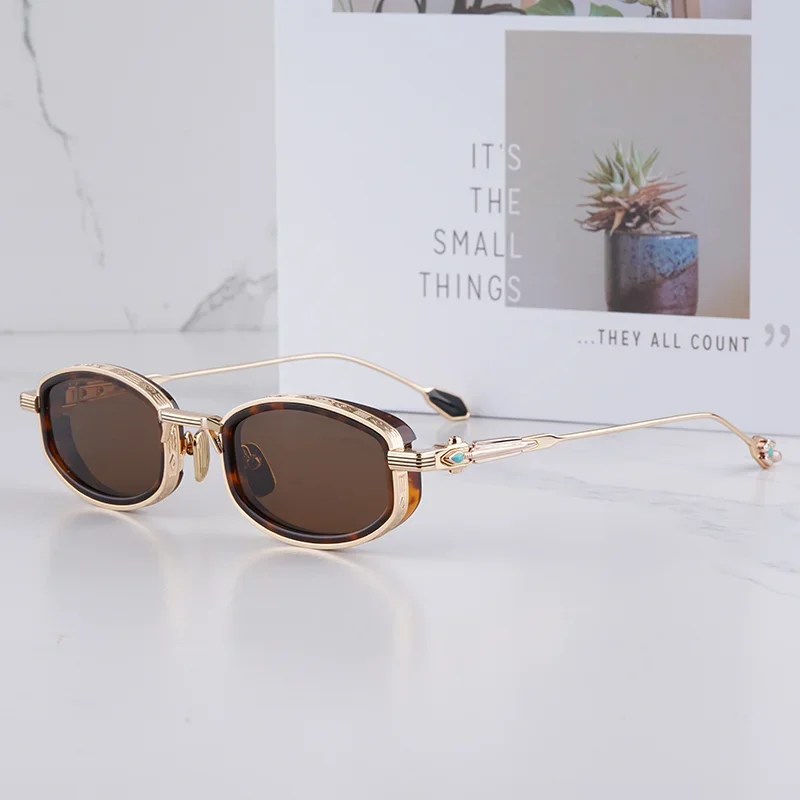 

Солнцезащитные очки HARDIN Luxury Craft Oval Tortoise Gold для женщин, классические винтажные, высококачественные, из сплава, с защитой от солнца