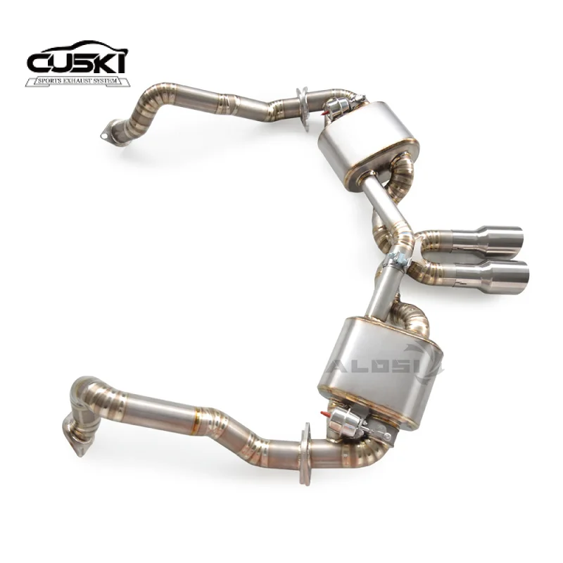 

Выхлопная труба Cat-back для Porsche Cayman S/Boxster S 981 3.4 2012-2017, выхлопная система с умным клапаном, снижает сопротивление выхлопной системы