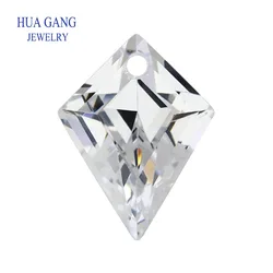 Customized Single holeKite shape cut synthetic zircon Gems Stone For jewelry Wholesale
