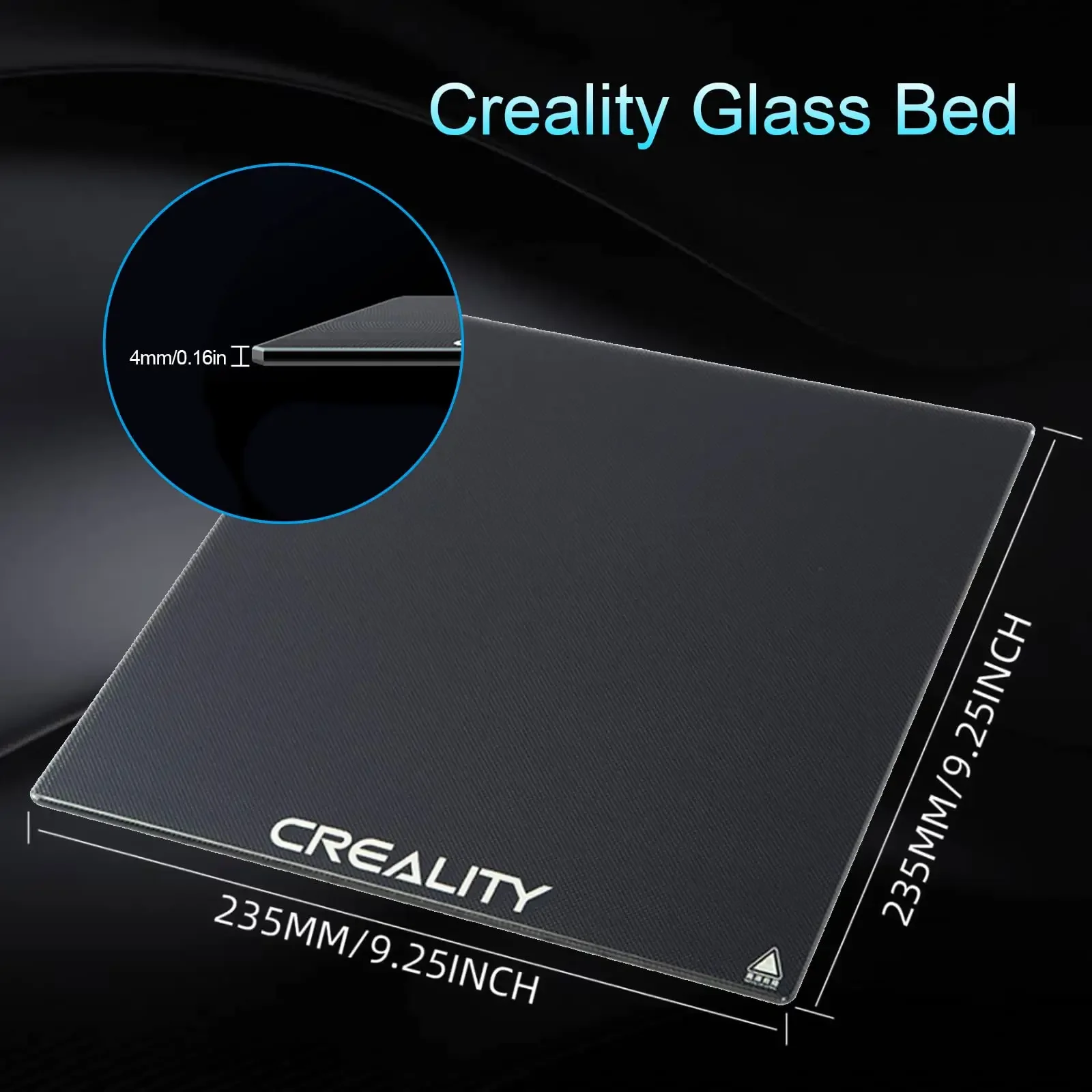 Creality-3Dプリンタープラットフォーム,強化ガラスプレート,表面構築