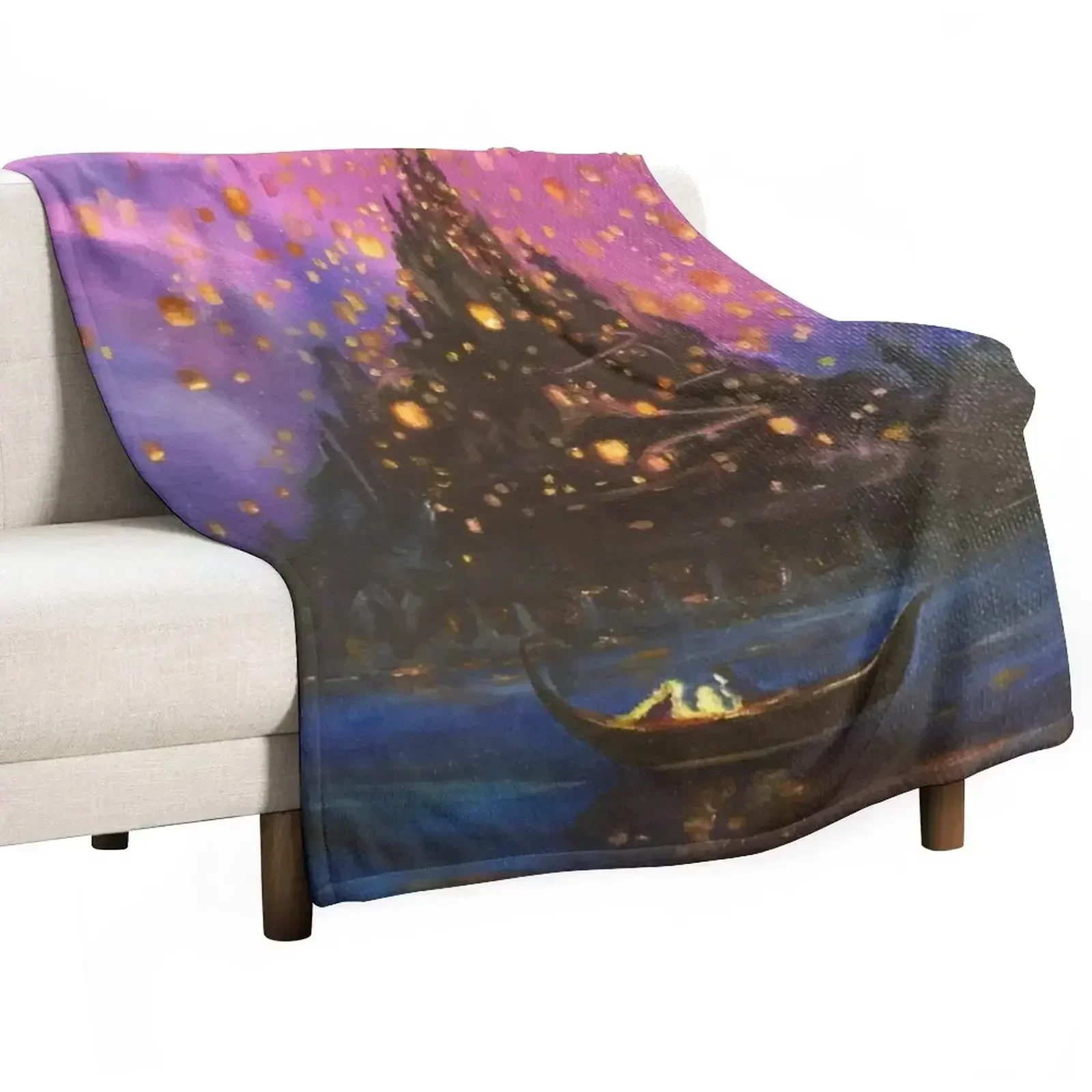 

floating lights Throw Blanket Cozy Throw Blanket Birthday Gift for Him Her