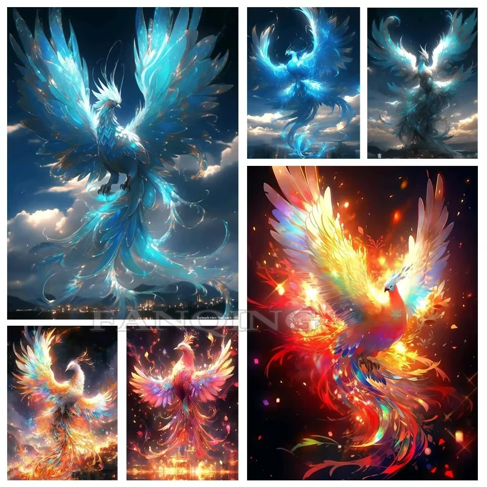 

Наборы алмазной живописи, ремесла, вышивка крестиком, красочные Феникс, мозаика с животными, вышивка, домашний декор, 5D DIY, искусство, новые поступления, игрушка в подарок