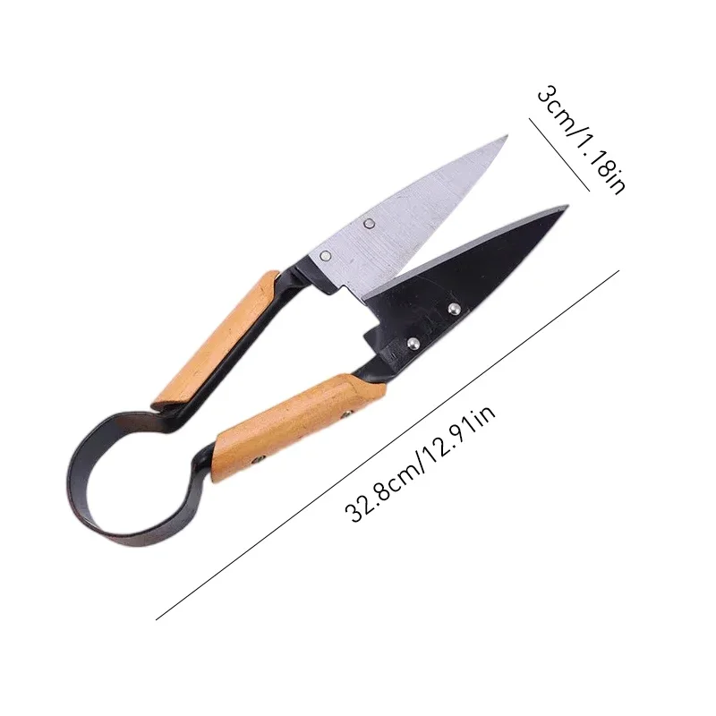 13 Inch Ergonomic Heavy Duty Onion/Sheep Topiary Shear Gardening Pruning Shear Wool Shearing Tree Branch Scissors