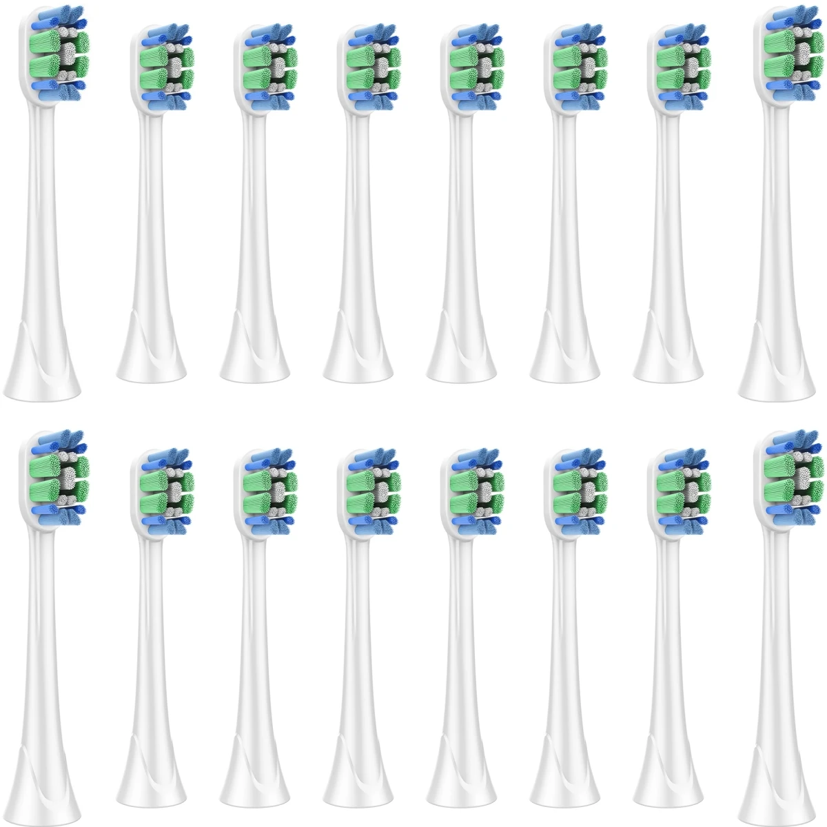 Replacement Toothbrush Heads Compatible with Phili Sonic Care and More Click-on Electric Toothbrush Handles, White