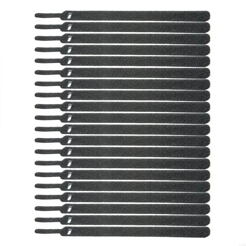 

L4MA 20PCS Earphone Cable Holder Tie Wire Management Cord 20PCS Nylon