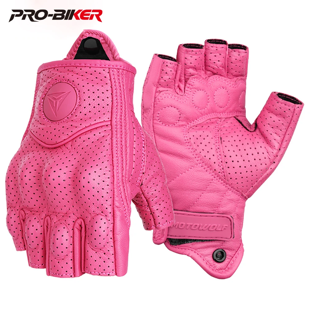 

Spring/Summer Motorcycle Half-finger Rider Gloves Leather Breathable Motorcycle Riding Equipment Anti-fall For Men And Women