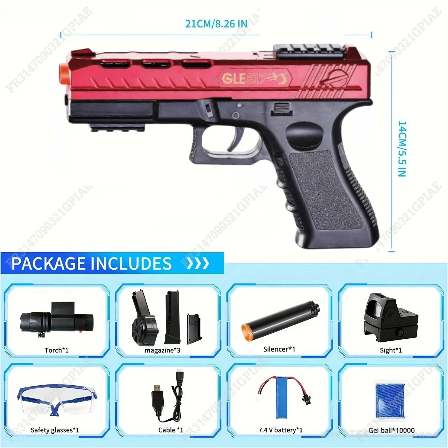 2025 Nuove pistole gel AMT 2 IN 1 Dual Mode Gel Ball GLOC G17 Pistola giocattolo Tuta Gioco di tiro all'aperto Splash Ball Gun Adulti Giocattolo Compleanno