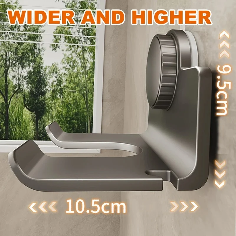 Suction Cup Hair Dryer Holder Multi-Functional Bathroom Storage Rack Hair Tool Organizer Placement Shelf for Kitchen And Bath