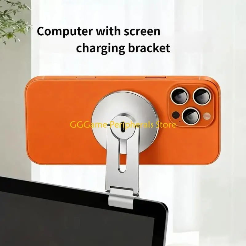 U55B Foldable Floating Phone Stand Support Holder Rack With Base And 15W Fast Charging For Most Smartphones