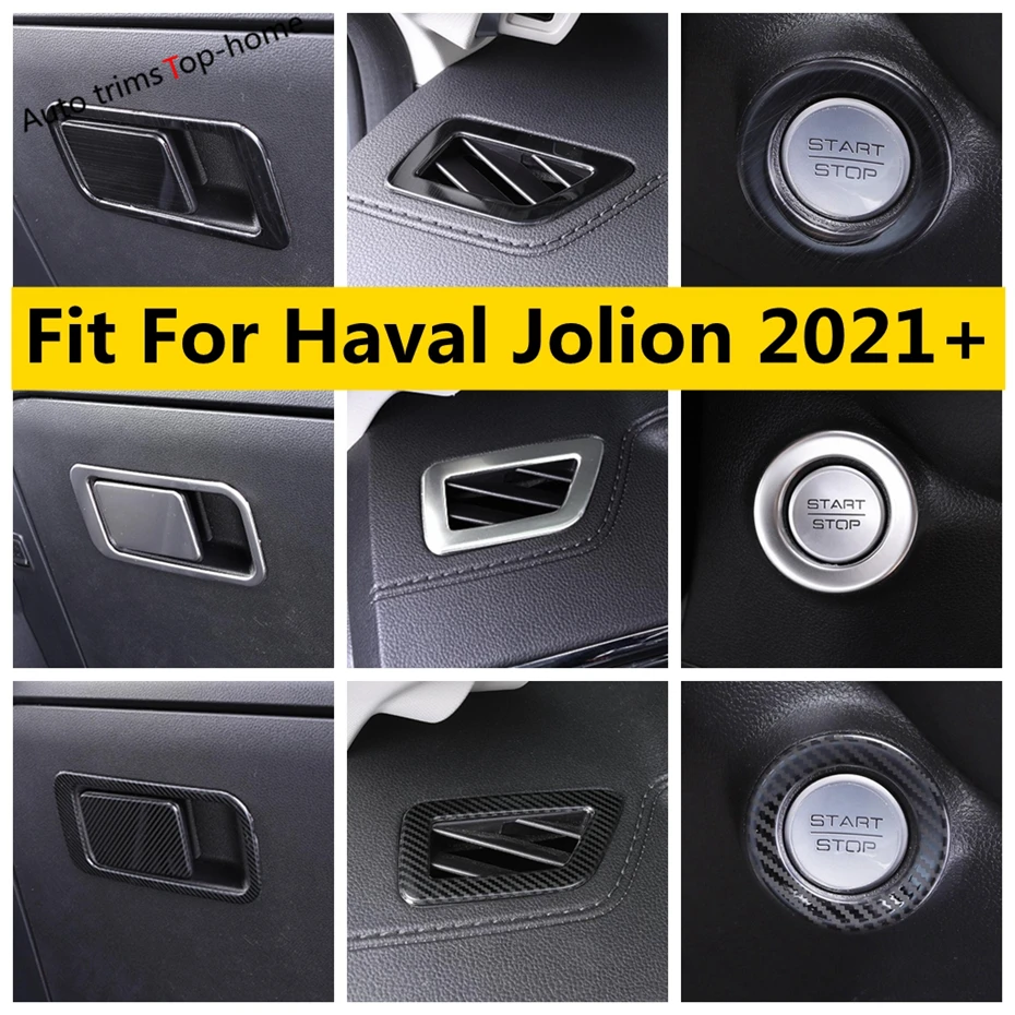 

Dashboard Air Conditioning Outlet AC Vent Frame Glove Box Sequin Start Stop Button Cover Trim Fit For Haval Jolion 2021 - 2024