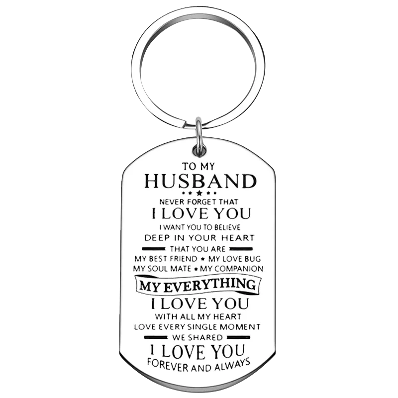 Husband Gift Keychain Pendant Couple Lover Gift Key Chains Wedding Day Gifts