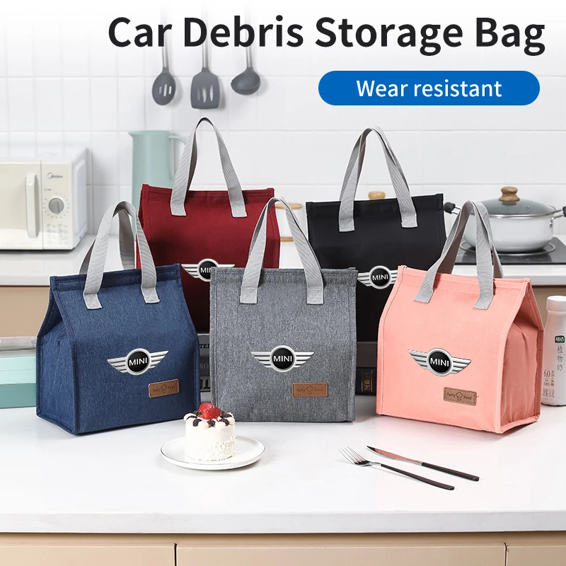 Portable Bento Bag Insulated Bag For MINI WORKS Cooper F55 F56 R60 R59 R58 R57 R56 R55 R53 R52 R50 One JCW Clubman Countryman