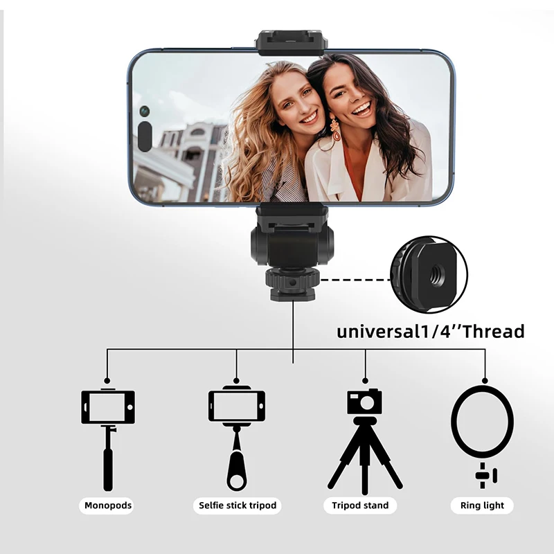 Universal Phone Clip 360 Degree Rotation Mini Lightweight Phone Holder Desk Tripod Mount Portable Outdoor Tools Camera Bracket