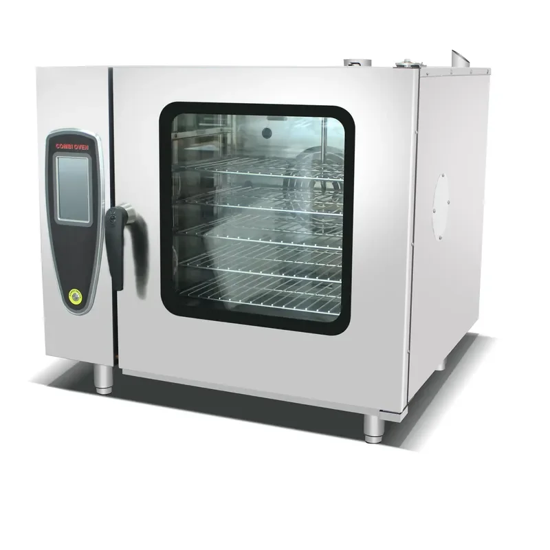 New Electric Combination Steamer Oven Touch Screen Auto Wash Function Built-In 9KW Bakery Shops Hotel Buffet Fast Food