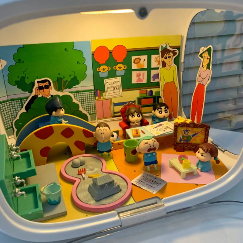 

New In Stock Xiaoxin Kindergarten Blind Box Kawaii Action Figure Fashion Games Daily Scenes Desktop Decoration Anime Fans Gifts