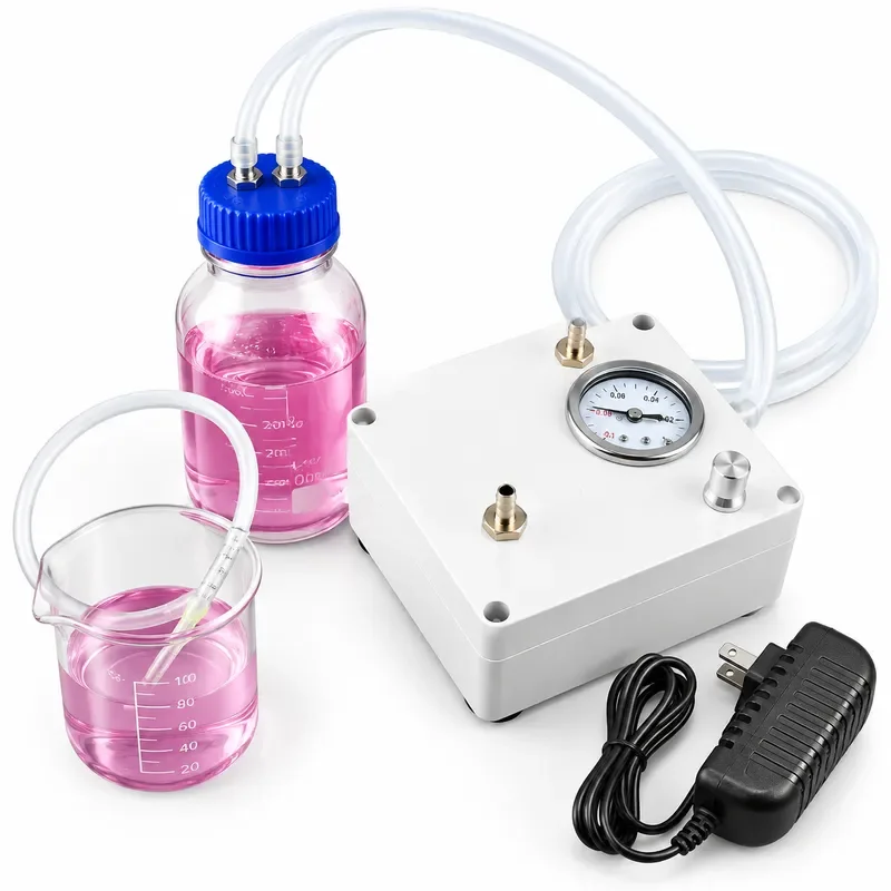 Vacuum Pump with Gauge Lab Instrument Suction Sampling Waste Liquid Defoaming Filtration Positive Negative Pressure