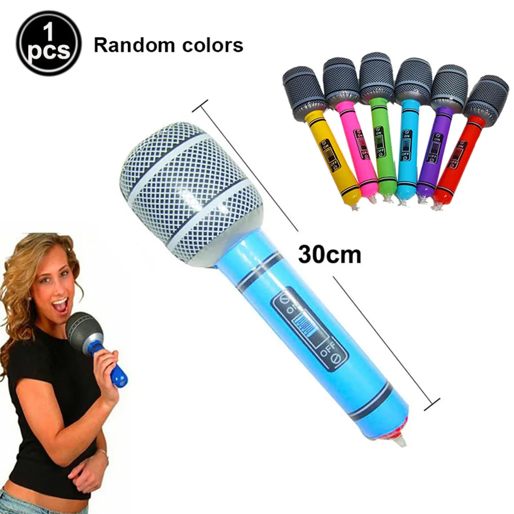 الملونة نفخ الآلات روك ستار مجموعات الالعاب روك الغيتار تضخم نفخ لعب للأطفال 80s 90s موضوع زينة الحفلات #3