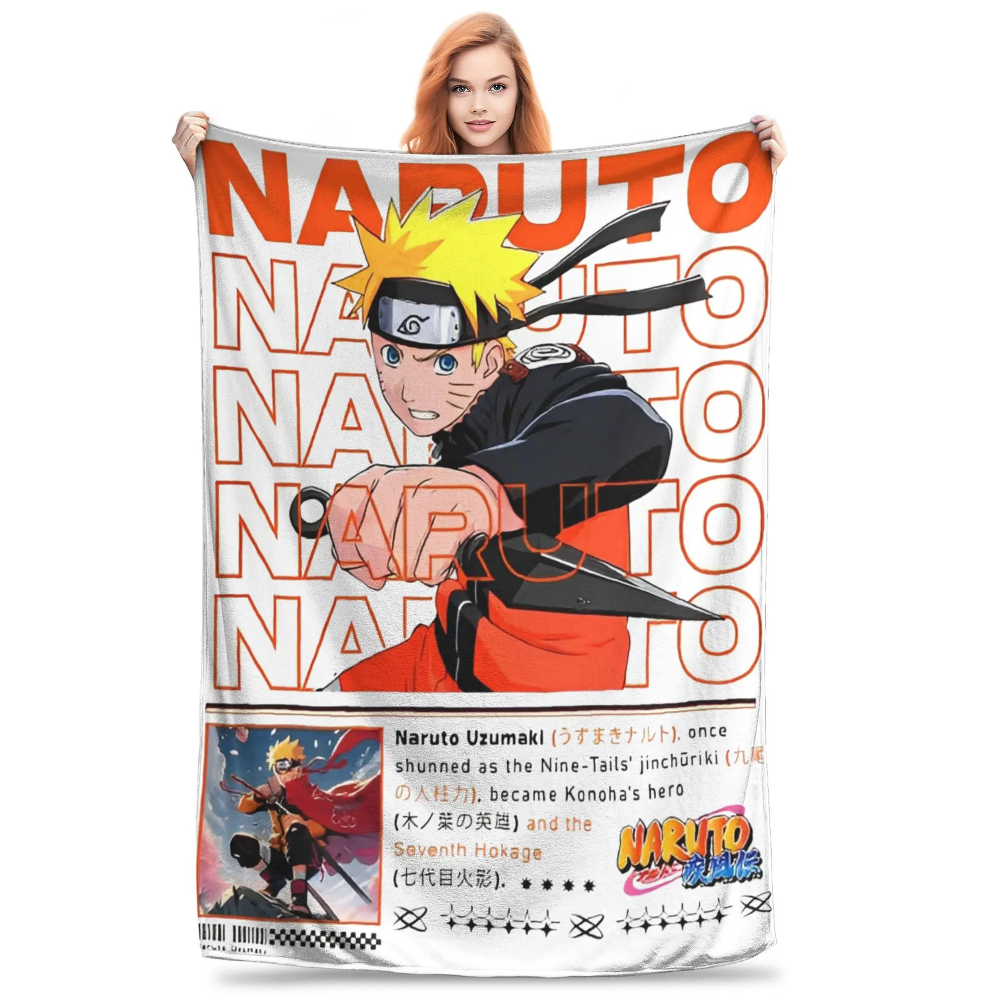 

narutos anime Uzumaki cartoon Accessories Blanket Super Soft Cozy Throw Blankets for Living Room Multi-size Bedspread