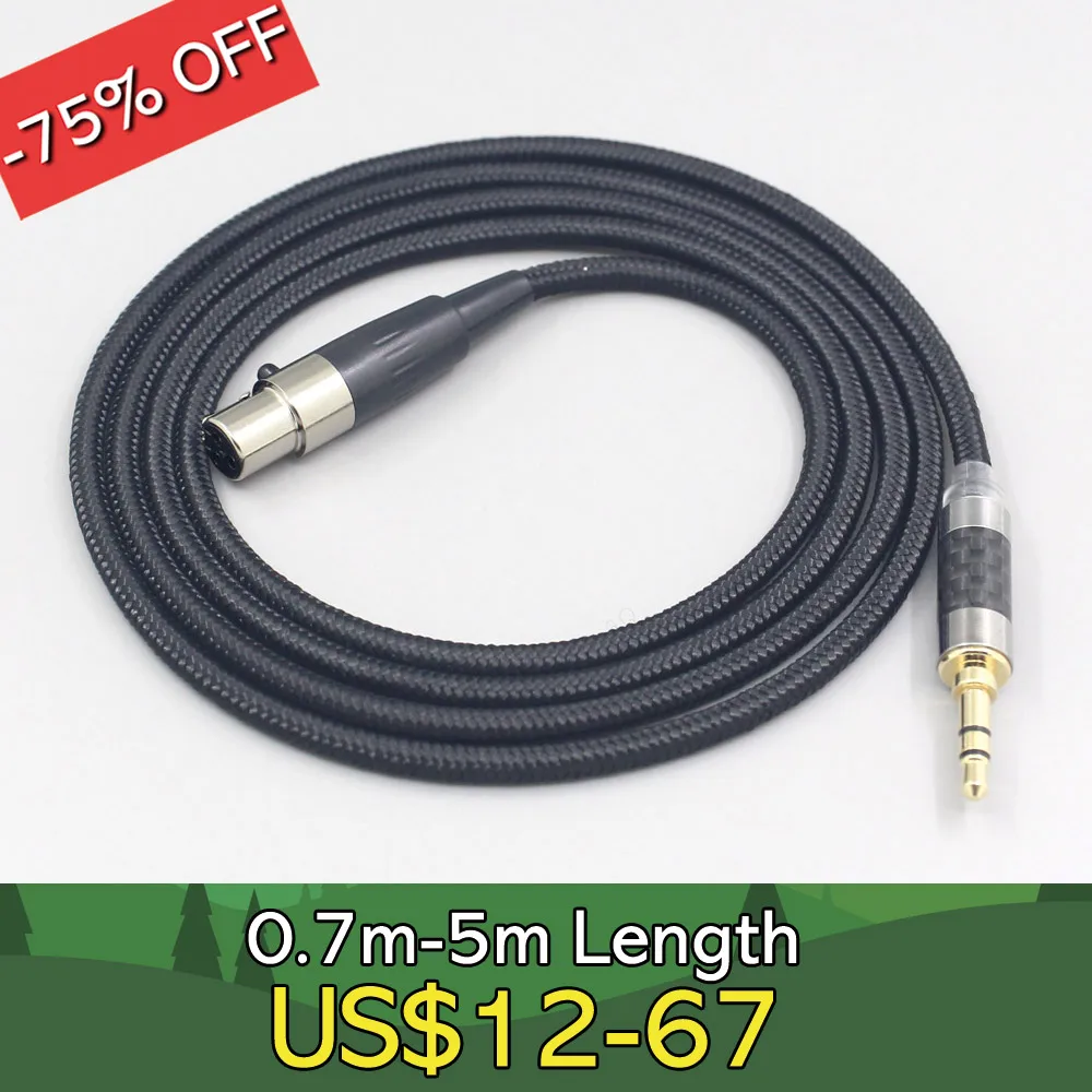 6.5mm XLR 4.4mm Super Soft Headphone Nylon OFC Cable For AKG Q701 K702 K271 K272 K240 K141 K712 K181 K267 K712 LN007536