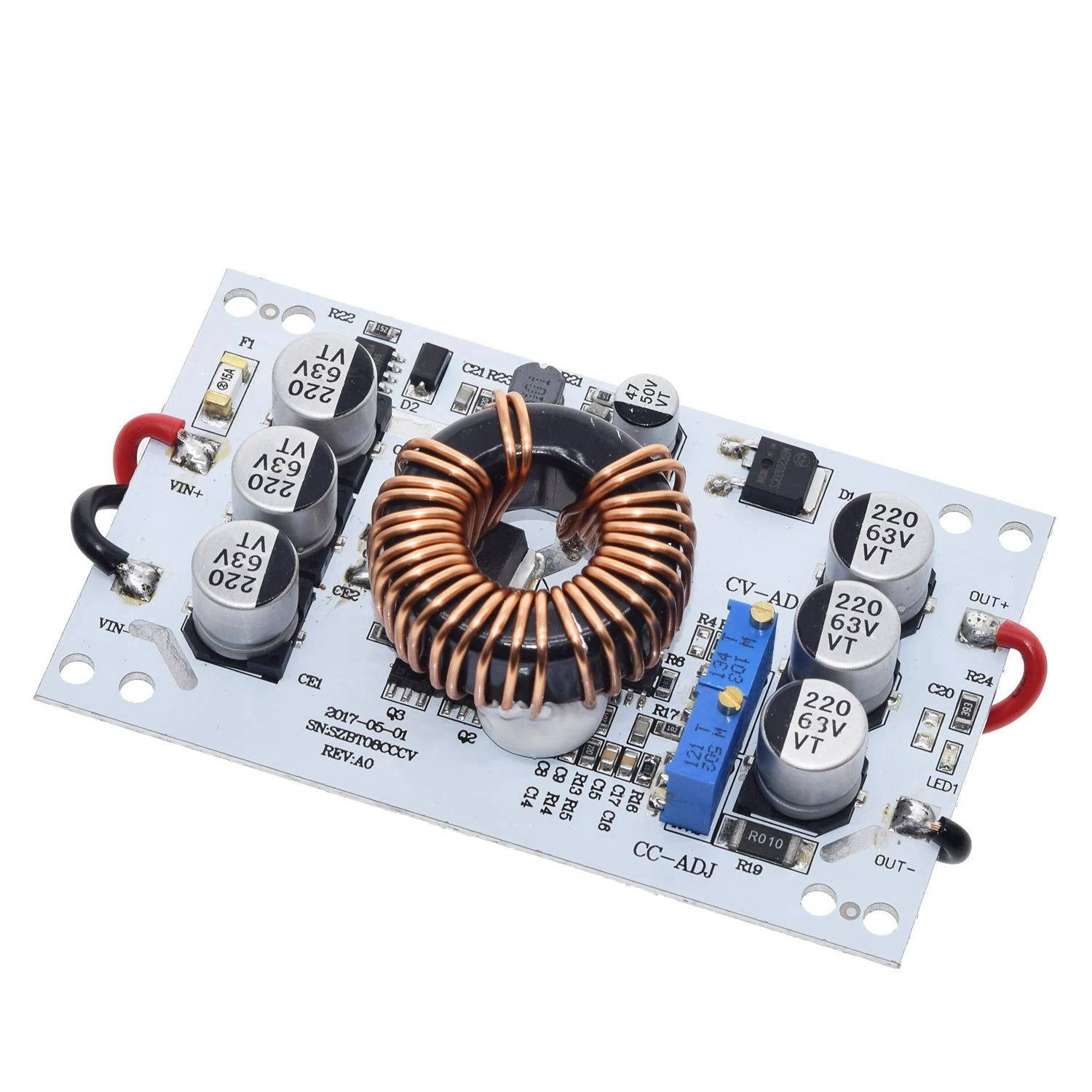 TZT 600W Aluminum Plate DC-DC Boost Converter Adjustable 10A Step Up Constant Current Power Supply Module Led Driver For Arduino