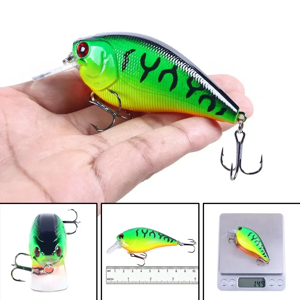 6 uds crankbaits señuelo de Pesca Wobbler Minnow cebo de plástico Artificial duro lubina Pesca Swimbait aparejos de Pesca de carpa