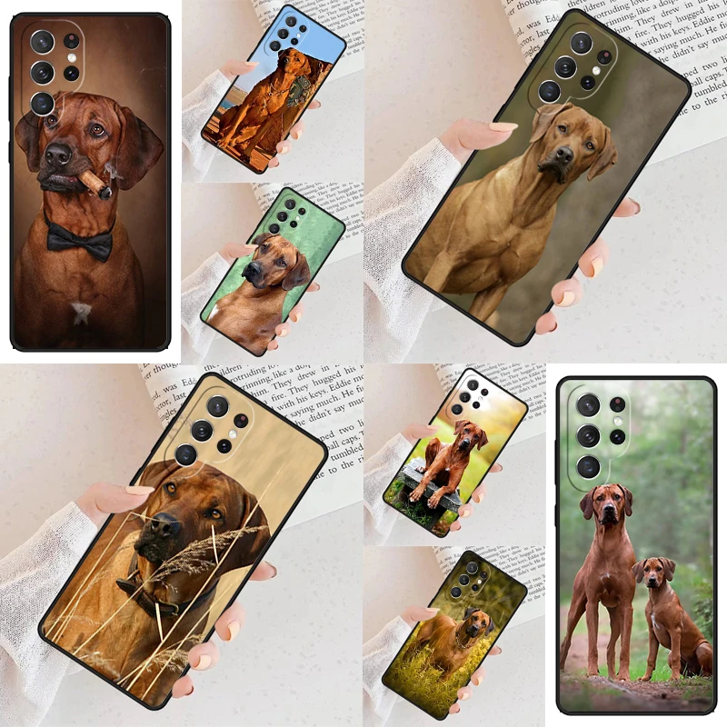 Rhodesian Ridgeback Dog Phone Case For Samsung Galaxy S24 S23 S22 S21 Ultra S10 Note 10 Pro S20 Plus FE S9 S8 Cover